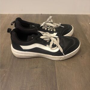 Vans Black and White Low-Top Skate Sneakers